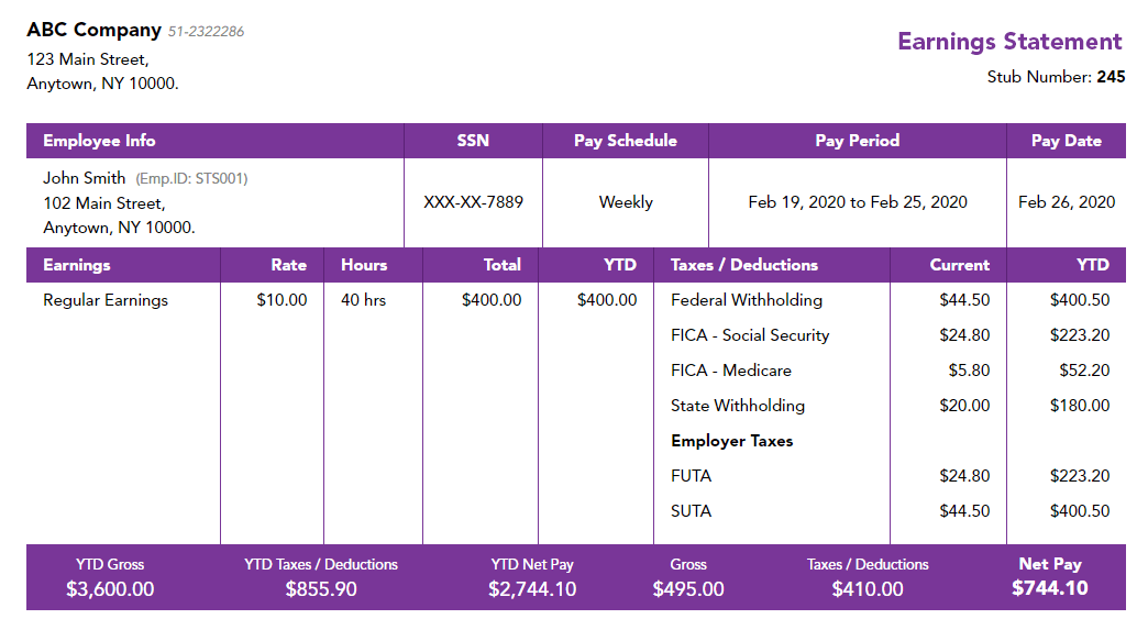 Free Online Pay Stub Generators