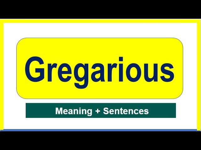 Gregarious Synonym