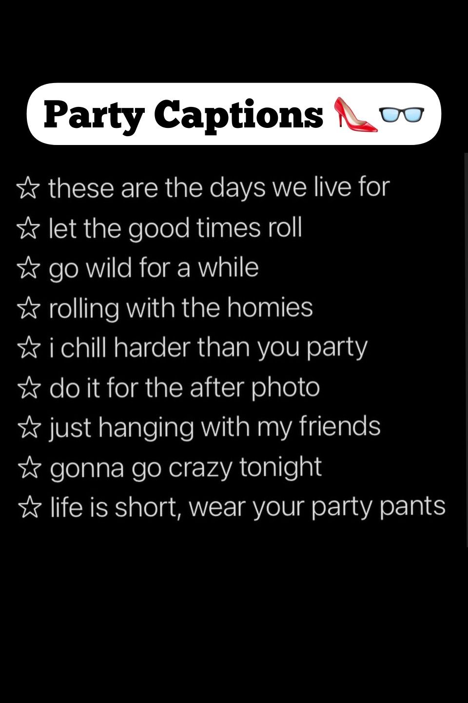 Party Captions Instagram