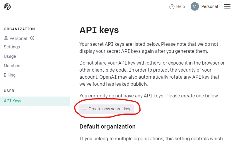 Chatgpt Api Key