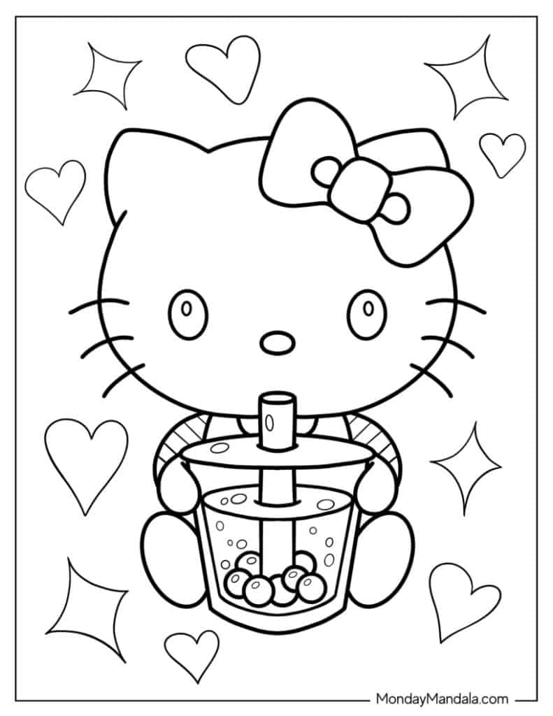 Hello Kitty Coloring Pages